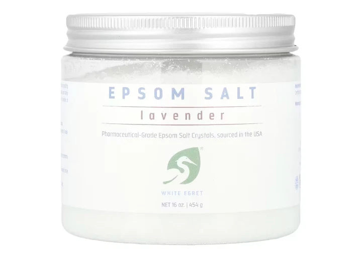 White Egret, Epsom Salt, Bittersalz, Lavendel, 454 g - Bild 1 von 1