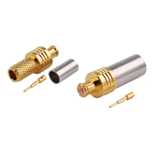 5-pack MCX Male Crimp Solder Connector for RG58 LMR-195 RG400 RG142 Coax Cable - Imagen 1 de 4