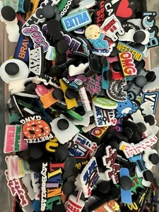 500 Mixed PVC Shoe Charm Lot Different Charms Fit for Croc Jibbitz Wristband - Picture 1 of 3