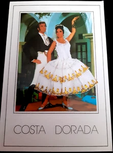 N° 790/302 -Cpa postale  brodée -Costume Espagnol Costa Dorada Ecrite - Imagen 1 de 3