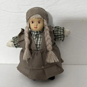 Vintage Albert E Price Old Work Collectible Porcelain & Fabric 5" Cloth Rag Doll - Picture 1 of 7