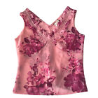 Vintage Y2K Fashion Bug Babydoll Top Medium Pink Fairy Grunge Floral Lace USA