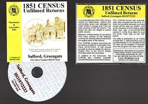 1851 CENSUS : SALFORD GREENGATE  MANCHESTER : ON CD : GENEALOGY : FAMILY HISTORY