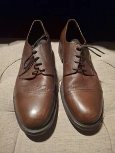 Brooks Brothers Brown Pebble Leather Cap Toe Oxford Shoes England 10.5 - Picture 1 of 5