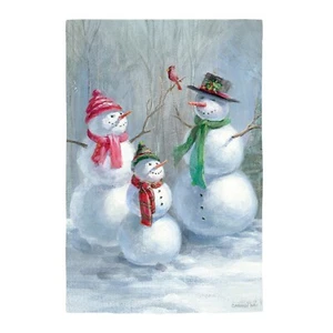 Snowman Family 13LU11328 Evergreen LUSTRE HOUSE Bandera 28" X 44" - Imagen 1 de 1