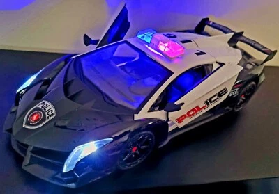 RC Police Lamborghini Veneno Rechargerable Remote Control Car Kids Boys Toy 1:12 - Image 1 of 4