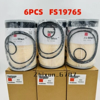 Paquete de 6 separadores de combustible/agua Fleetguard Cummins Fleetguard FS19765 EE. UU. NewCA stock Foto 1 de 4