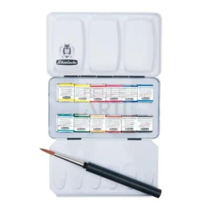 CONFEZIONE IN METALLO ACQUERELLI " HORADAM" DA 12 1/2 GODET EXTRA FINE PROFESSIO - Picture 1 of 2