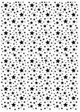 Tiny Stars Allover 1 pc 5"X3.5" Black Fused Glass Decal 1074