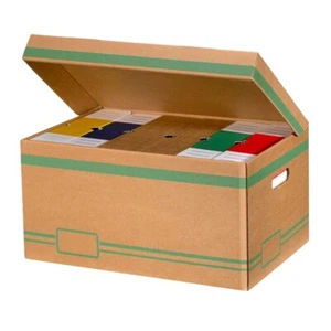 10 Cartonia Archiv Container Karton Box braun 54,8 x 36,4 x 26,8 cm für 6 Ordner - Bild 1 von 3