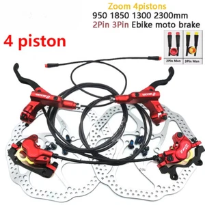 E-Bike Electric Moto Bicycle MTB 4Piston Hydraulic Disc Brakes Power-Off Cut Off - Picture 1 of 44