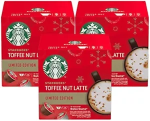 3 x Starbucks Dolce Gusto TOFFEE NUT LATTE Kaffeepads - 3 x 6 Getränke - Bild 1 von 2