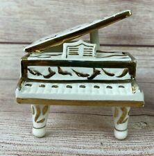 Vintage L & M White & Gold Porcelain Mini Grand Piano Figurine Japan