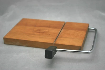 Cortadora de queso vintage bloque de madera roble Prodyne California EE. UU. Foto 1 de 4