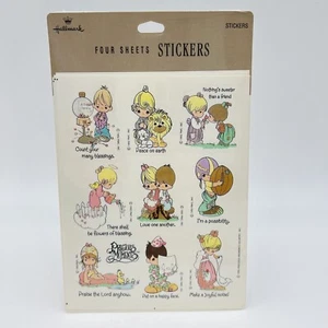 Vintage Precious Moments Stickers 1992 Unopened 4 Sheets Hallmark Angel Friends - Picture 1 of 6