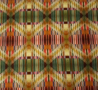 Neruda Bay BTY WinterPrint Blend Fabrics Multi Ribbon Pink Green Rust Digital - Image 1 of 3