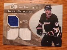 2007-08 UD SWEET STITCHES DOUG WEIGHT HOCKEY MEMORABALIA CARD