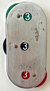 Vintage P.S.G. Stainless Steel Taiwan Umpire Baseball Score Keeper Strike Out 🍒 - Picture 1 of 5