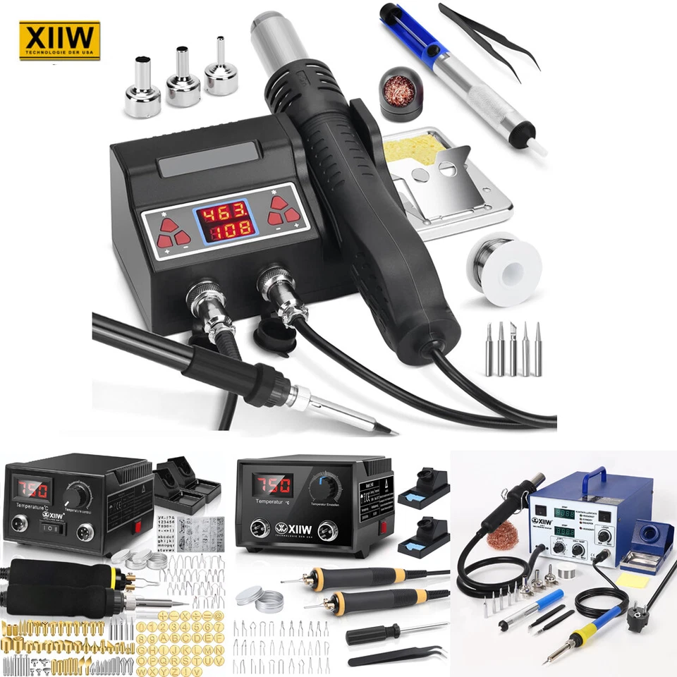 MARKENLOS XIIW macchina per pittura a fuoco / pirografia / set saldatore / stazione saldante 100 W / 700 W