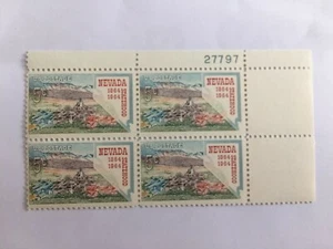 US 1964 USA Scott# 1248 set Nevada Statehood Block 4 MNH - Picture 1 of 2