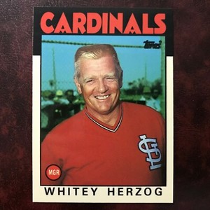 1986 Topps TIFFANY Set WHITEY HERZOG #441 CARDINALS ** MINT ** HIGH GRADE **