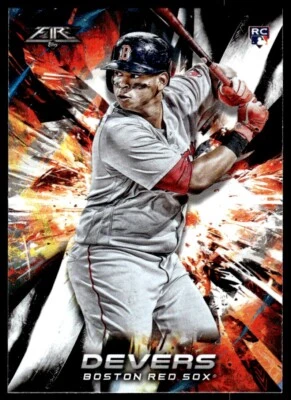 2018 Topps Fire /RC/ Rafael Devers Rookie Boston Red Sox #118 - Image 1 of 2