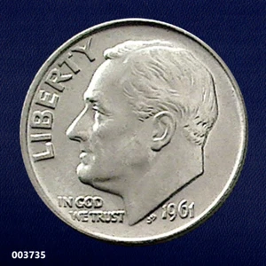 1961-P Roosevelt Dime (Brilliant & Uncirculated) - Picture 1 of 2