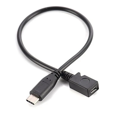 USB TypeC to Micro USB Cable, UsbC Male to MicroUSB Female Adapter Converter - Image 1 of 4