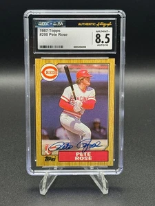 Pete Rose Signed 1987 Topps #200 Future HOF? ๐ฅ CGC x JSA 8.5 NM/MINT+ AUTO 10 - Picture 1 of 5
