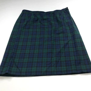 Pendleton Black Watch Tartan Plaid 36 (Fits 40In) Lined Above Knee Skirt Green - Picture 1 of 9