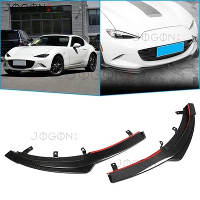 For Mazda MX-5 Miata Roadster 16-24 ND RF Carbon Front Lip Chin Spoiler Splitter - Imagem 1 de 4