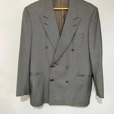 Chaqueta Traje Canali Proposta Doble Pecho Gris 100% Lana Foto 1 de 4