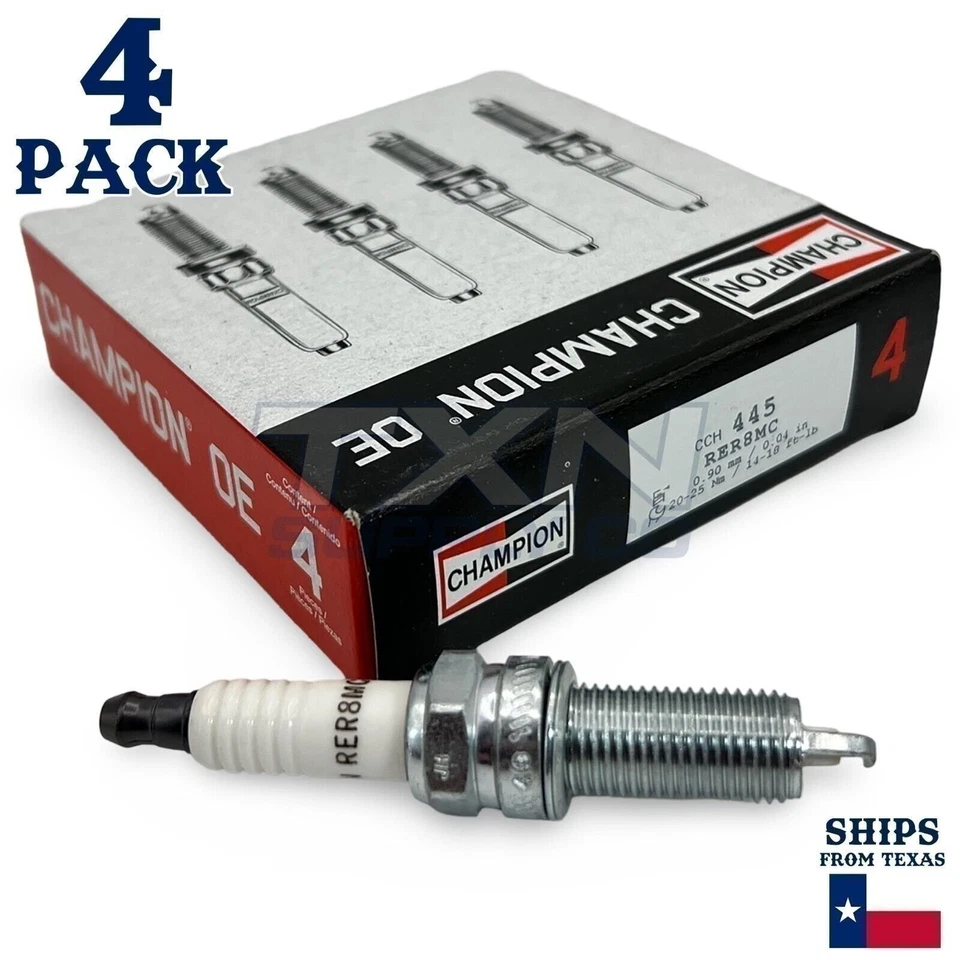 4 Pack Spark Plugs Champion Copper Set for 2013 HYUNDAI ELANTRA COUPE L4-1.8L - Image 1 of 3
