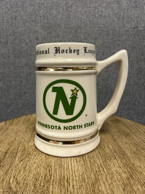 Vintage Lewis Bros Minnesota North Stars Ceramic Beer Stein 1970s NHL Hockey - Image 1 of 4