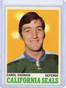 1970-71 TOPPS CAROL VADNAIS #70 CALIFORNIA GOLDEN SEALS VG-EX NO CREASES - Picture 1 of 2