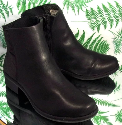 BOGS CARLY BOTINES BAJOS DE CUERO NEGRO BOTINES IMPERMEABLES ZAPATOS MUJER TALLA 7.5 Foto 1 de 4