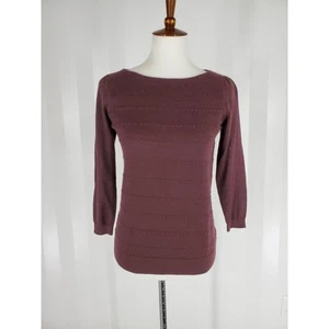LOFT Women's Burgundy Sweater Sz S - Picture 1 of 8
