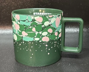2022 Starbucks Holiday Forest Green Venetian Marble 12 oz Coffee Mug - Picture 1 of 6