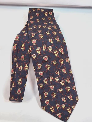 Vintage 1994 Looney Tunes Mania Taz Men's Neck Tie Tasmanian Devil Warner Bros - Image 1 of 4