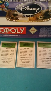 Disney Monopoly Deed/Property Replacement Cards FREE SHIPPING - Picture 1 of 10