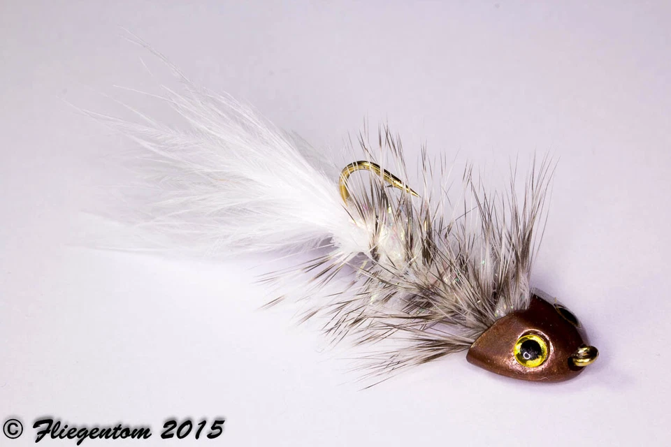 Fliegentom Streamer 3 Stück Wooley Bugger Koppe - weiß - Bild 1 von 1