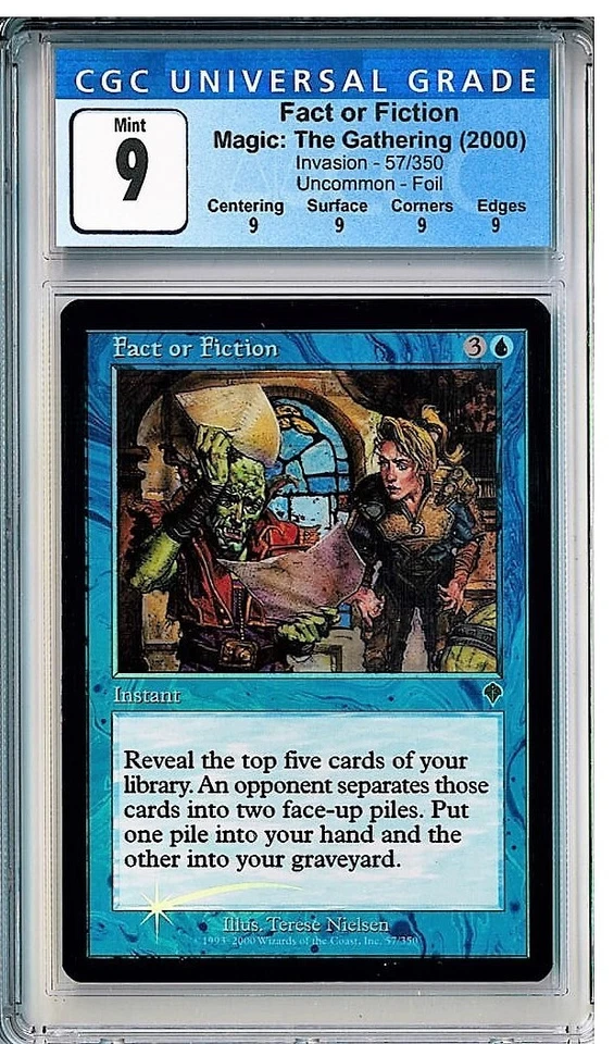 MTG Magic FACT OR FICTION Invasion Foil Graded CGC 9 QUAD (9,9,9,9) BGS PSA - Image 1 of 1