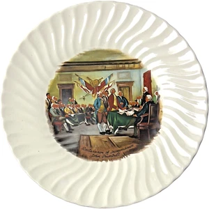 Colonial Hearthstone Bicentennial 9" Collector Plate Declaration of Independence - Picture 1 of 3