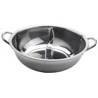 28cm Hot Pot Twin Divided Stainless Steel 28cm Cookware Hot Pot Ruled8126