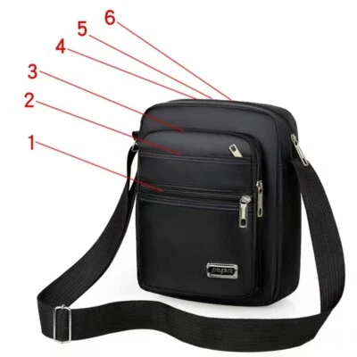 Bolso de hombro para hombre Bolso mensajero Informal Impermeable Bolso de mano Bolso bandolera de viaje Foto 1 de 4