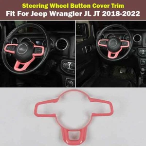 Tira de marco de volante interior rosa 1 pieza apta para Jeep Wrangler JL 2018-2022 - Imagen 1 de 10