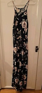 Women's Sundress By French Grey Size Medium Long Floral Super Soft Beautiful - Picture 1 of 8