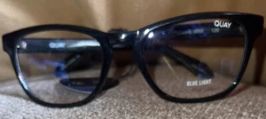 Quay Australia Hardwire Mini 126 Blaulicht Brille Schwarz Neu mit Etikett - Bild 1 von 6
