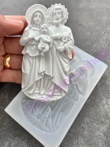 HOLY FAMILY, Jesus-Mary and Joseph handmade silicone mold for crafts - Picture 1 of 9