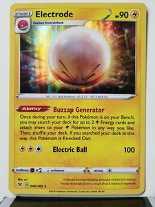 Electrodo HOLO 046/185 - Casi Nuevo - Tarjeta de Pokémon de voltaje vívido rara - $2 Envío plano - Imagen 1 de 2